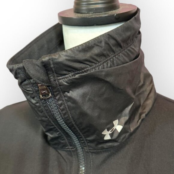 Under Armour Women's Running Jacket with Neck Guard Black Size Small - Picture 3 of 13